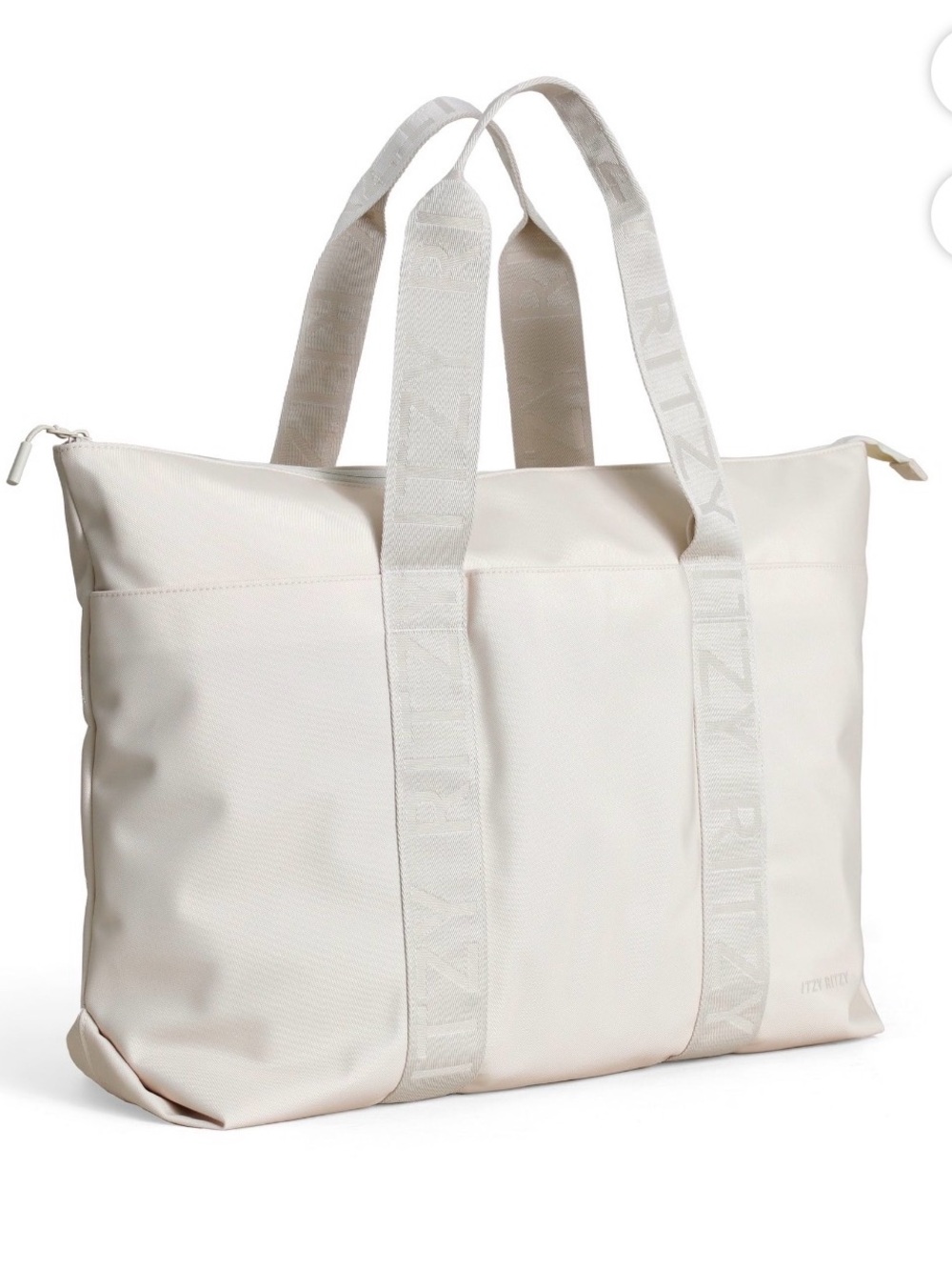 Itzy Ritzy Cream/White Baby Bag Tote